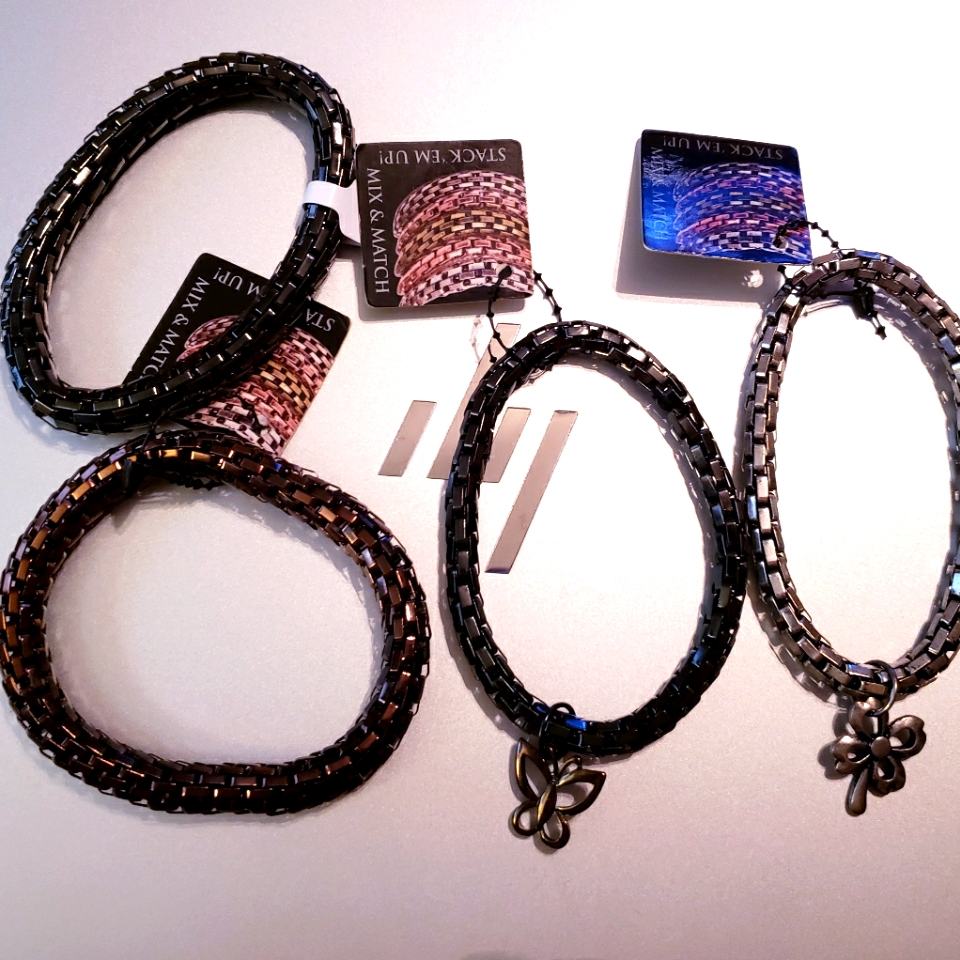 Bracelets- Stretchy & Stackable 4 Pc Bundle